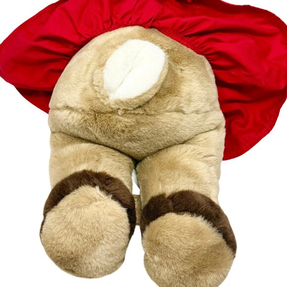 Vintage Reindeer Plush Red Dress Lace Long Face Antlers 23" Tall - Picture 7 of 11